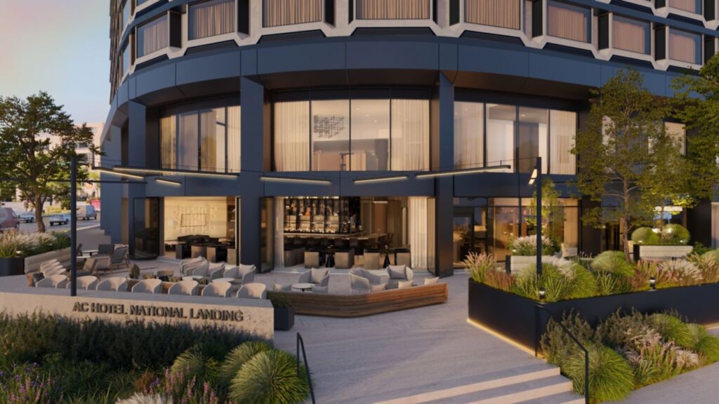 AC Hotel Arlington National Landing - Front of the Entrance